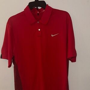 Nike Men's Vibrant Red Polo Shirt